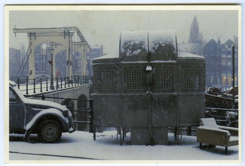 Vintage postcard magere brug - vintage,