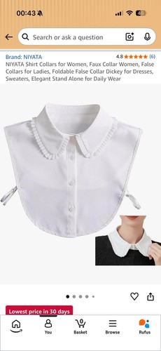 False white collar for - white, collar,