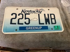 Kentucky License Plate 2012