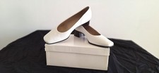 ESINO ITALIAN LADIES DESIGNER SHOE CALF LEATHER IVORY UK SIZE 5 1/2 NEW BOXED