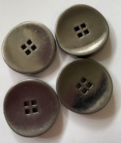 Pewter effect plastic buttons - effect,