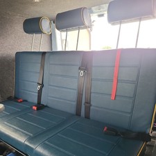 Full size Rock and Roll Bed custom made blue and yellow t4 VW mwb lwb van 