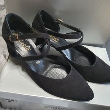 Gabor Alexis Black Suede Wide