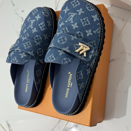 Blue monogram mules uk - mules,