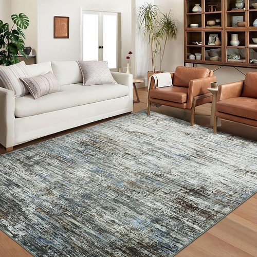 Modern abstract area rug - abstract, low