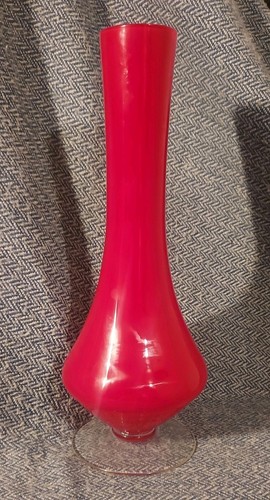 Vintage red glass - red, bud