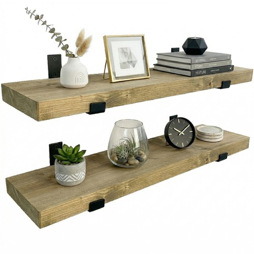 Wooden board wall - 2x, shelf