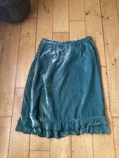 Noa Noa teal Velvet Skirt L