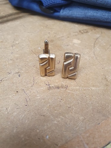 1919 solid 9ct gold art - solid, deco
