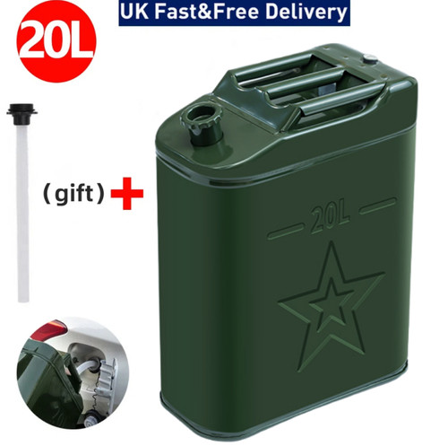 20l green metal jerry can - metal, fuel