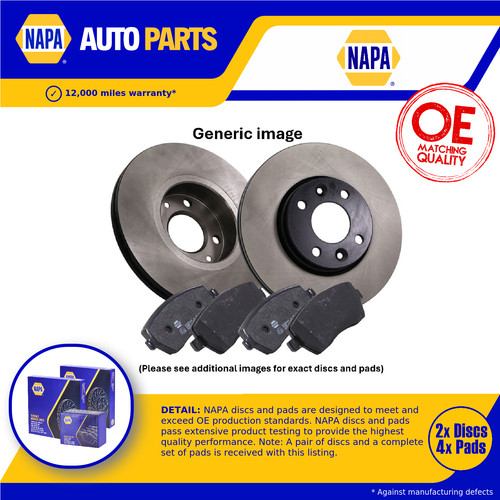 Vented brake discs - 2x, pads