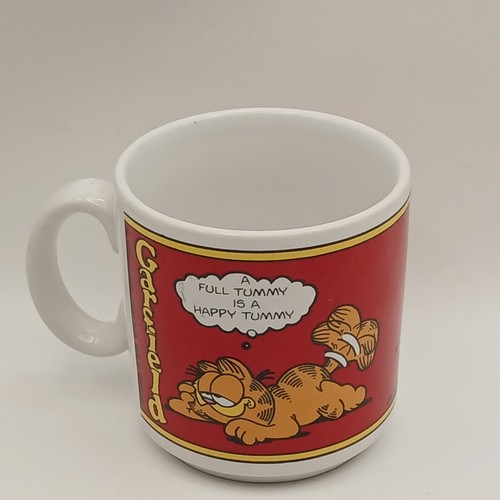 Garfield mug full - full, tummy