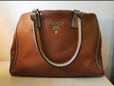 Large Brown Leather Prada