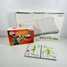 Official Nintendo Wii Fit Balance Board Wii Fit + EA Active Fitness Health Games