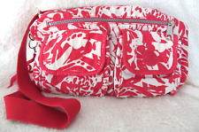 Kipling Arkan M Red & White Art Print Cross Body Bag VGC & Monkey Silver Zip