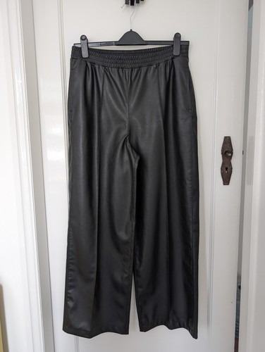 Faux leather trousers wide - m&s,