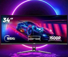 34" Ultrawide Curved 165Hz FPS 1ms Gaming Computer PC Monitor - 3440x1440p