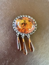 Vintage baltic amber sterling - vintage,