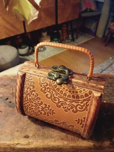 Vintage boho carved wood - vintage,