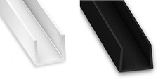 PVC U Profile Square Trim Channel White Black Strip 1m Long Edge Cover 39.37" TW