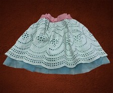 Mamas & Papas Double Lined Girls Skirt w Cutwork & Bow, UK Size 18-24 Months