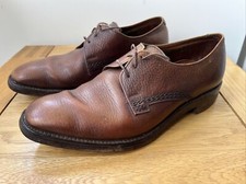 Vintage Handmade M Baseley & Son Brown Leather Oxford Brogue Shoes UK7 VGC