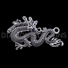 Pcs tibetan silver dragon - silver,