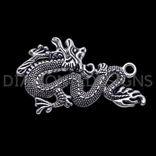 Pcs tibetan silver - tibetan, dragon