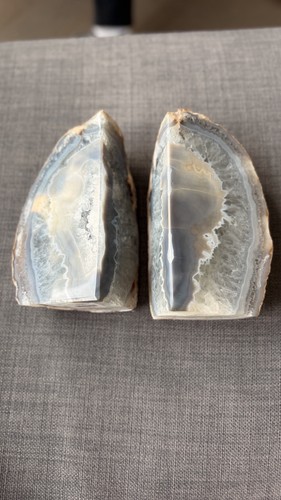 Gold glitter agate bookends - agate, |