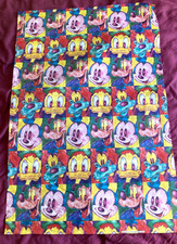Vintage DISNEY Mickey Mouse Donald Duck Tissue Wrapping PAPER Wall Art -2 Sheets
