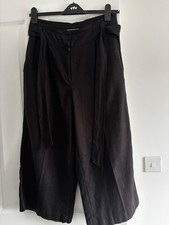Fat Face Black Wide-Leg Linen