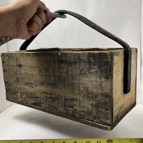 Antique wood tool - box,