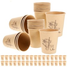 150 Pcs Reusable Coffee Cups Heat Resistant Paper 9 Oz Beverage Cups