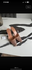 ZARA Embellished Mesh Heels - Nude / Rose Gold -Size5