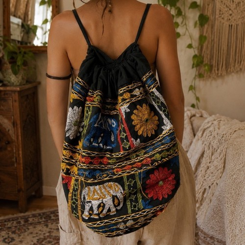Boho embroidered elephant - boho,