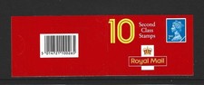 GB 1991 10 x 2nd CLASS STAMP BOOKLET HC7 - CYLINDER W10 W6 WITH BAR