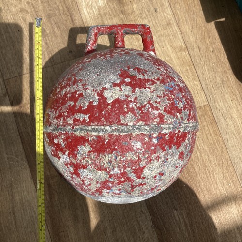 Vintage aluminium buoy float - aluminium,