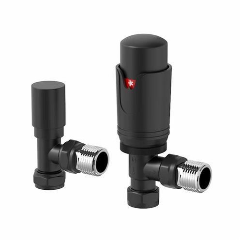 Angled black thermostatic - angled,