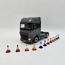 1/50 Scale Traffic Cones "White And Chrome Bands" "Various Colours"