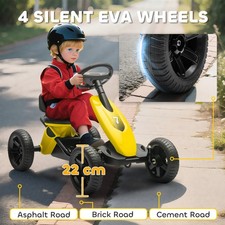 Yellow Kids Go Kart Ride On