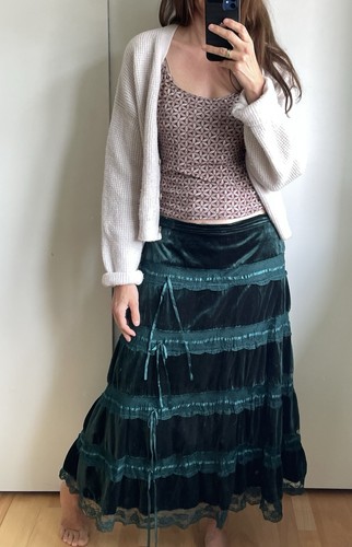 Romantica velvet maxi skirt - romantica,
