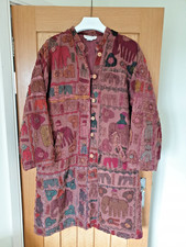 ❤ Indian Elephant cotton ethnic embroidered jacket hippy boho quilted M L XL