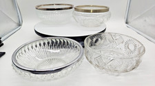 Stunning Mid -Century 4- 16cm -8"-9" Lead Crystal Fruit/ Dessert Bowls