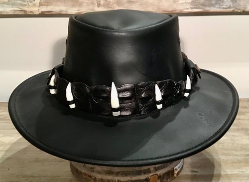 Jacaru leather hat australian - leather,
