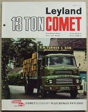 LEYLAND 13 TON COMET Truck Commercial Sales Brochure Feb 1966 #871/B