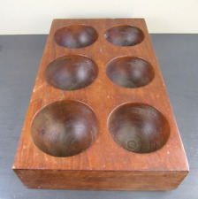 Antique Treen Late Victorian Large Coin Till Tray