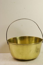 Signed jam kettle, brass-iron