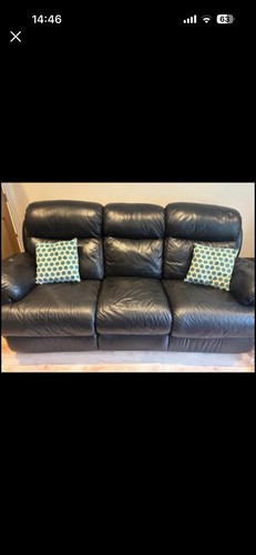 Leather recliner sofa 3 - x,