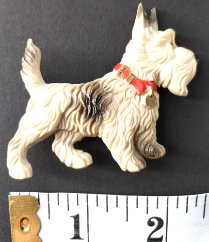 Vintage brooch scottie dog - brooch,
