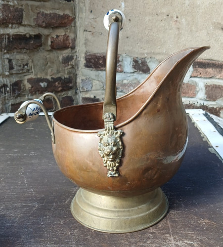 Vintage brass coal - coal,